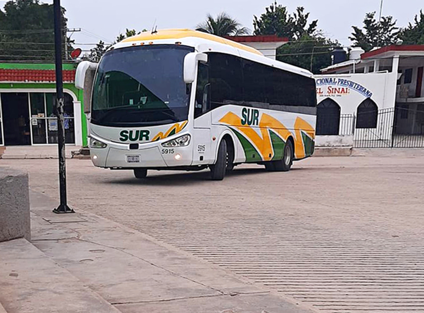 Bus from Mérida to Uxmal